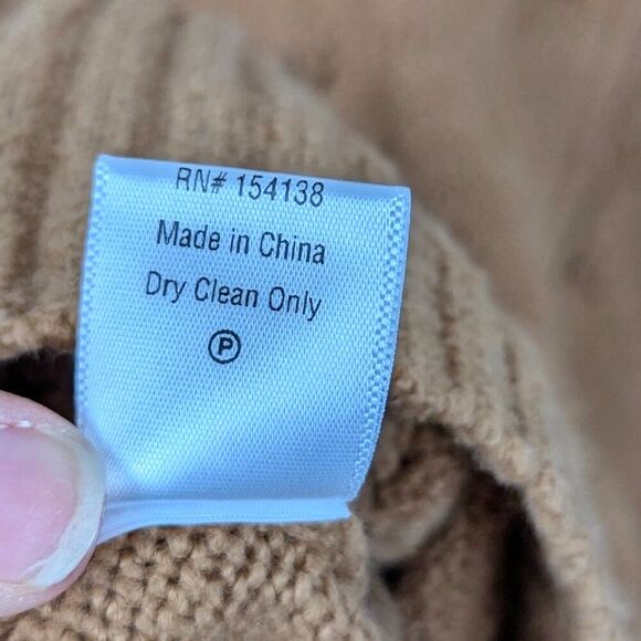 STAUD | Tan Eyelet Knit Button Front Cardigan Sweater Size Medium - Picture 10 of 10